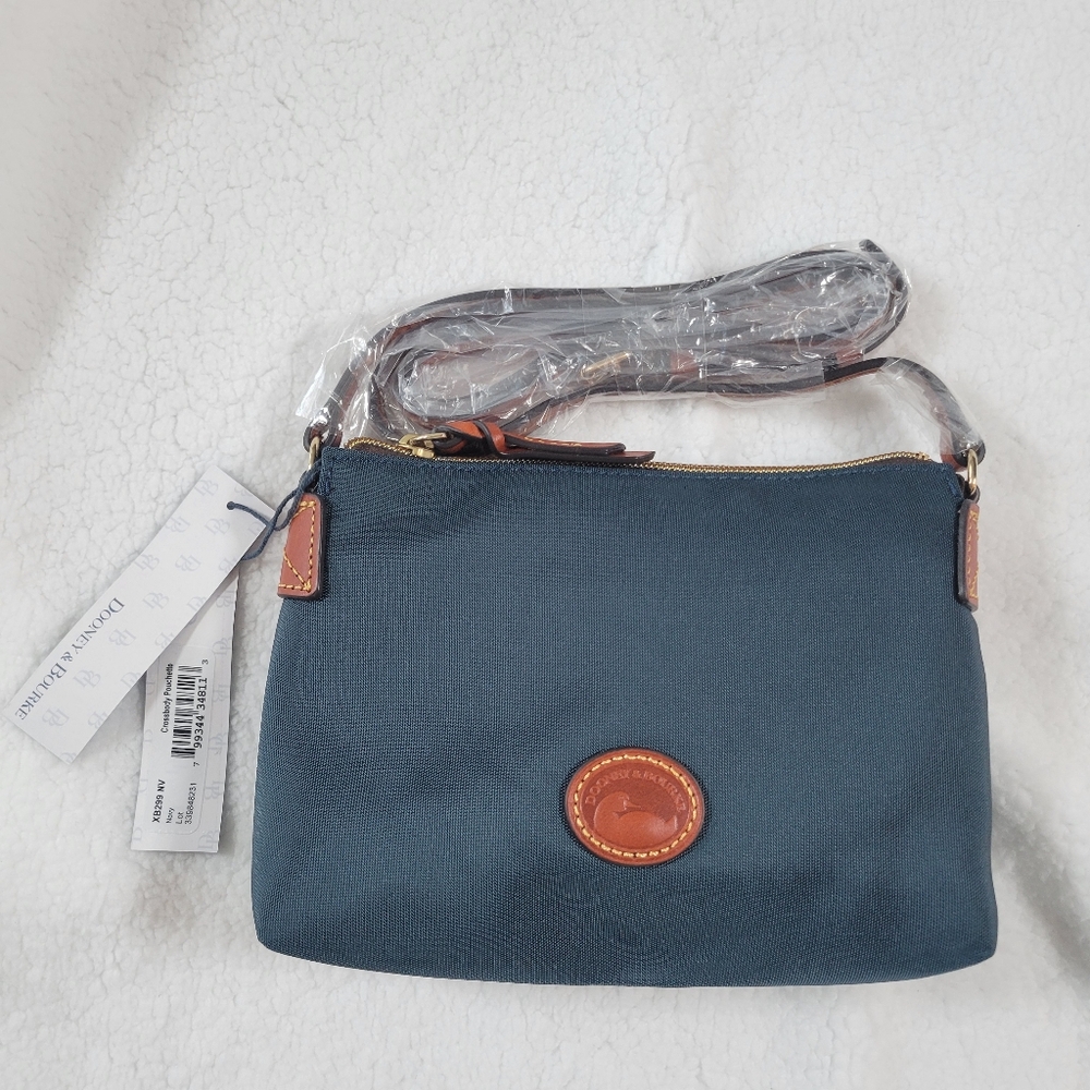 Dooney & Bourke Navy Crossbody Pouchette Nylon NWT
